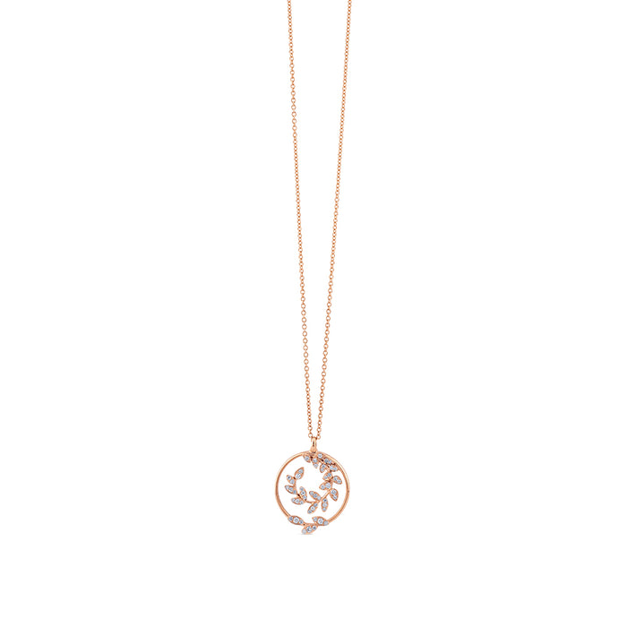 colgante-oro-rosa-rama-circular-diamantes -Ref J4580CLB