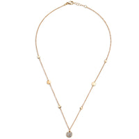colgante-monedas-oro-rosa-circulo-diamantes - Ref J5149clb Chocrón Joyeros
