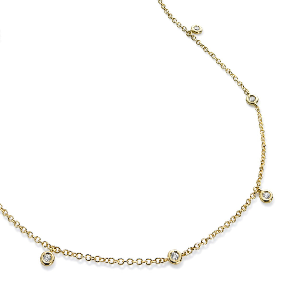Colgante "Shiny Drops" oro amarillo con 3 diamantes al aire en chatón