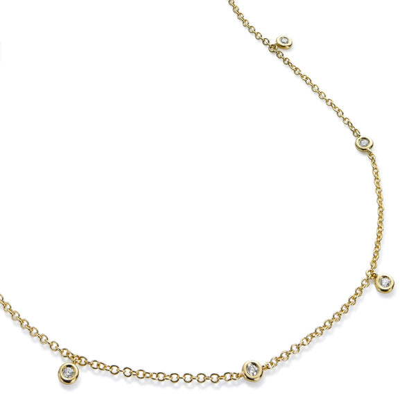 Colgante "Shiny Drops" oro amarillo con 3 diamantes al aire en chatón