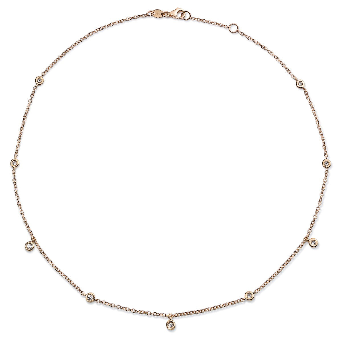 Colgante_shiny_drops_oro_rosa_3_diamantes_colgantes_chaton_ Ref J5123CLB_Chocrón Joyeros