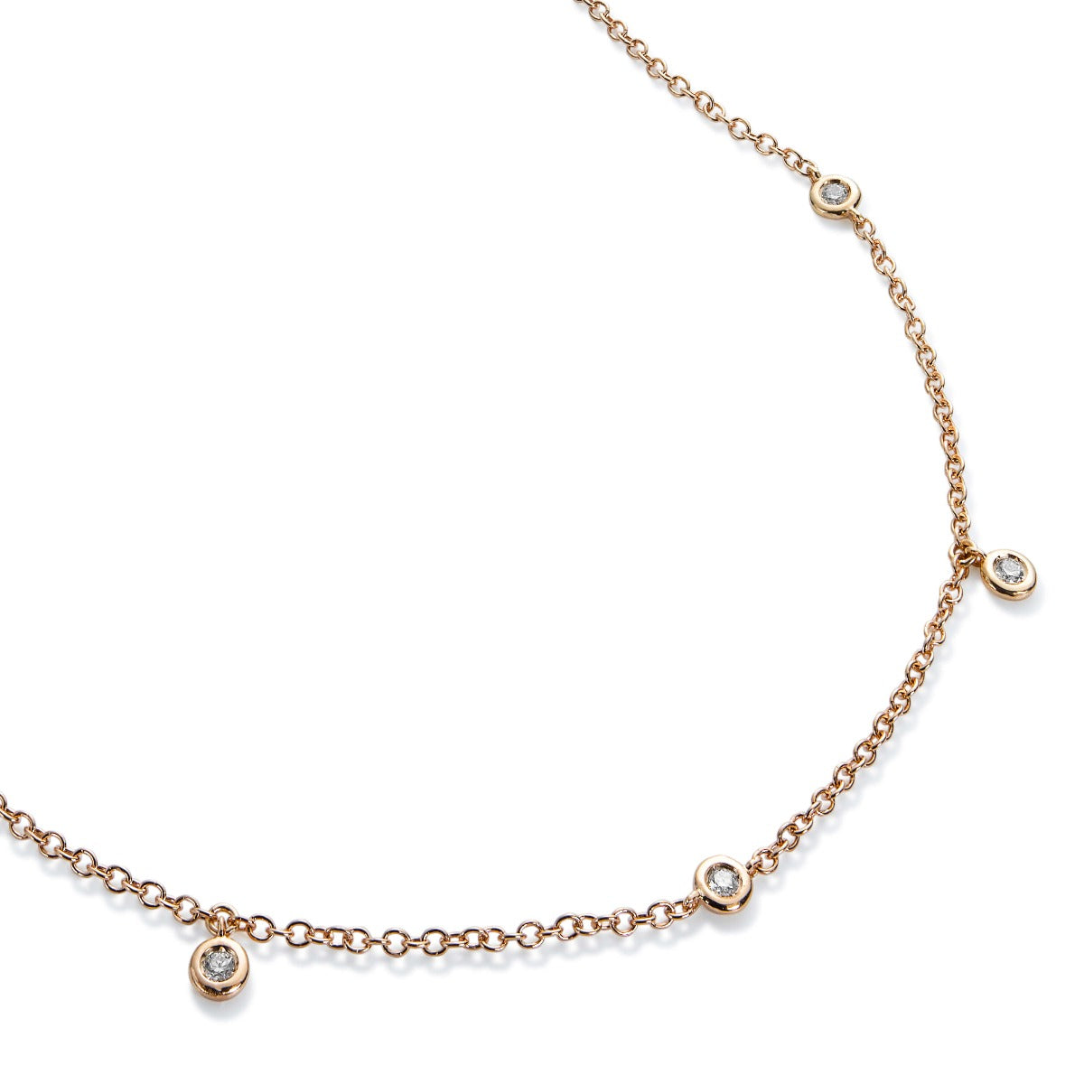 Colgante_shiny_drops_oro_rosa_3_diamantes_colgantes_chaton_ Ref J5123CLB_Chocrón Joyeros