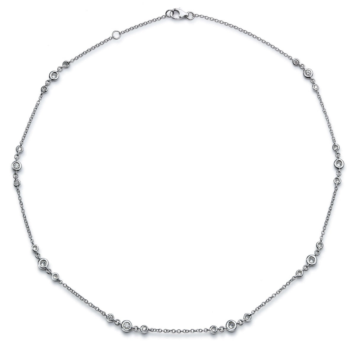 Colgante_shiny_drops_oro_blanco_diamantes_chaton_cadena Ref J5126CLB_Chocrón Joyeros