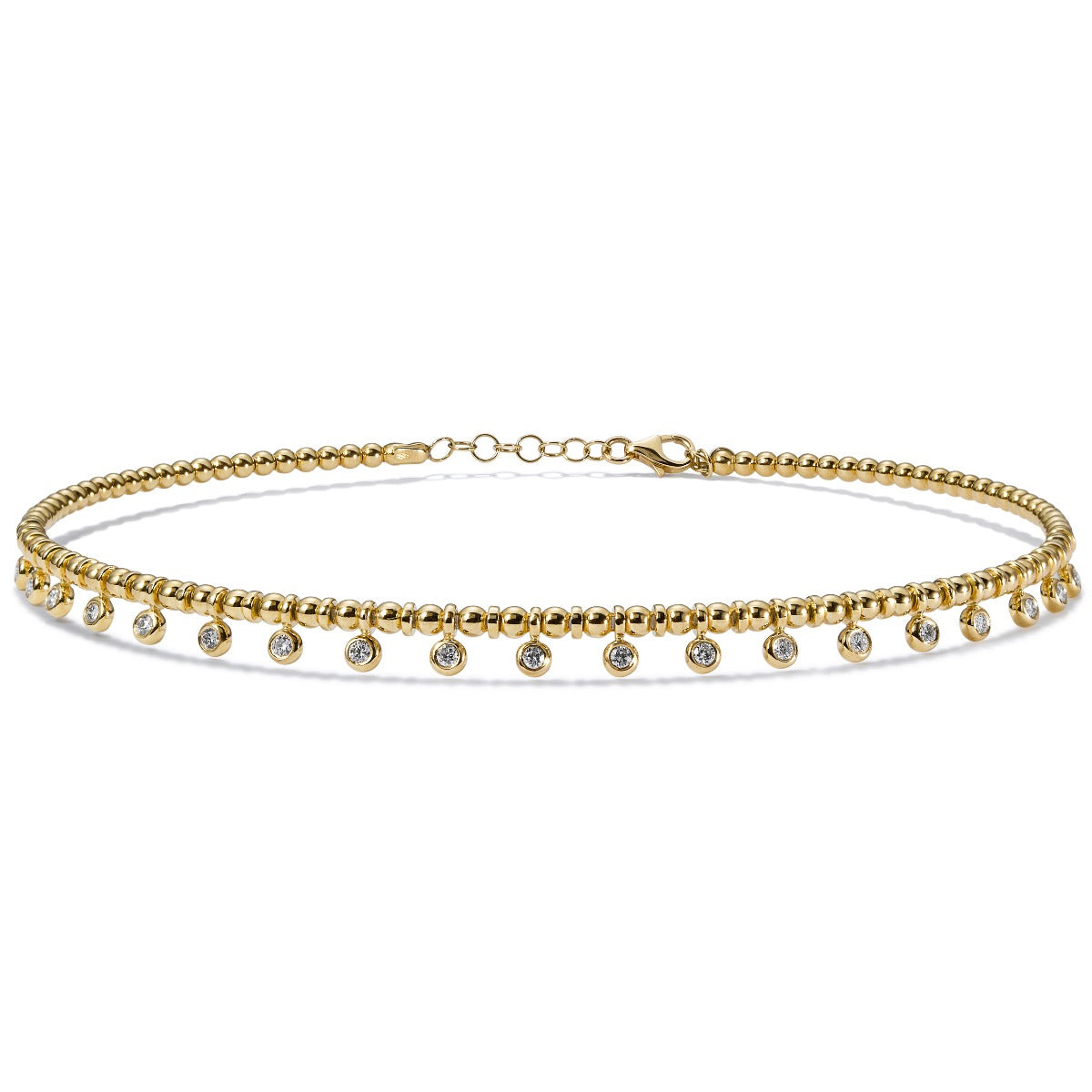 Gargantilla Choker Bubbles oro amarillo con diamantes- Ref J5145CB_Chocrón Joyeros