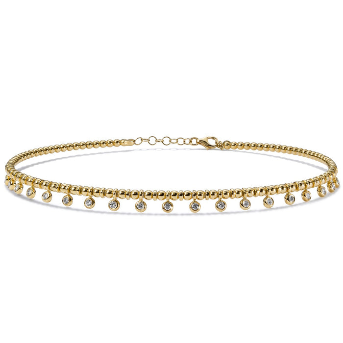 Gargantilla Choker Bubbles oro amarillo con diamantes- Ref J5145CB_Chocrón Joyeros