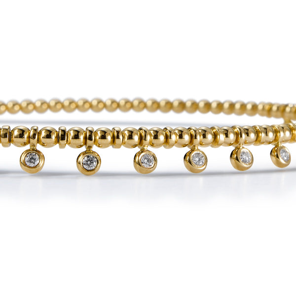 Gargantilla choker "Bubbles" de oro amarillo con diamantes