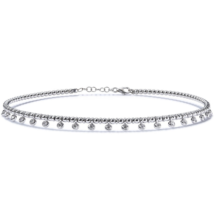 Gargantilla Choker Bubbles oro blanco con diamantes- Ref J4846CB_Chocrón Joyeros