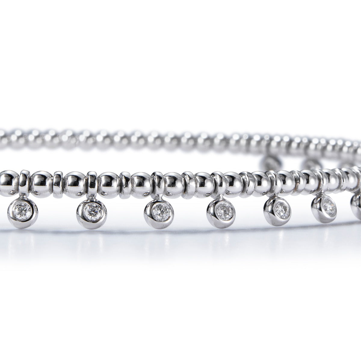 Gargantilla Choker Bubbles oro blanco con diamantes- Ref J4846CB_Chocrón Joyeros