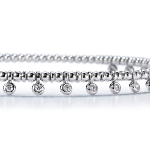 Gargantilla Choker Bubbles oro blanco con diamantes- Ref J4846CB_Chocrón Joyeros