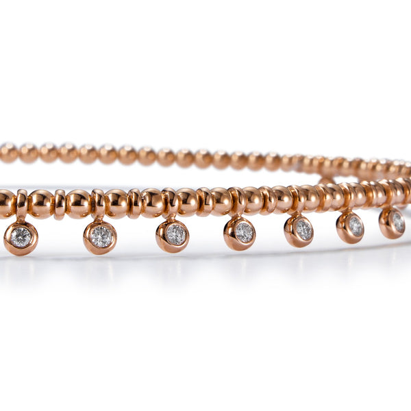 Gargantilla Choker Bubbles oro rosa con diamantes- Ref J4847CB_Chocrón Joyeros