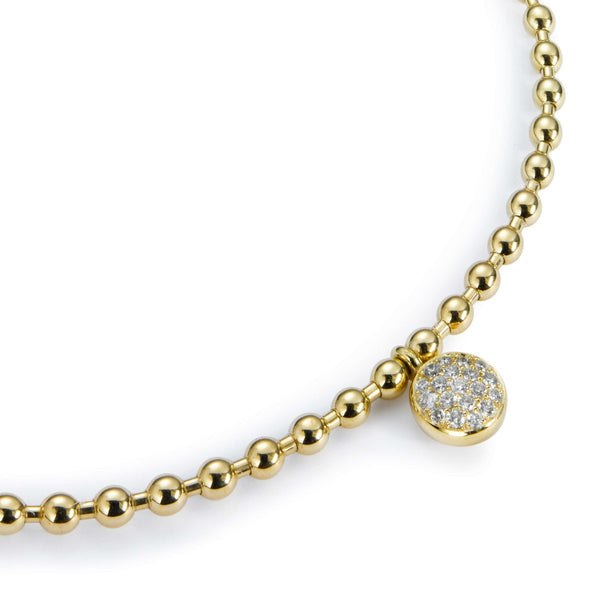 Gargantilla choker Bubbles oro amarillo con circulo de diamantes- Ref J5291CB_Chocrón Joyeros