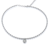 Gargantilla choker Bubbles oro blanco con circulo de diamantes- Ref J5367CB_Chocrón Joyeros