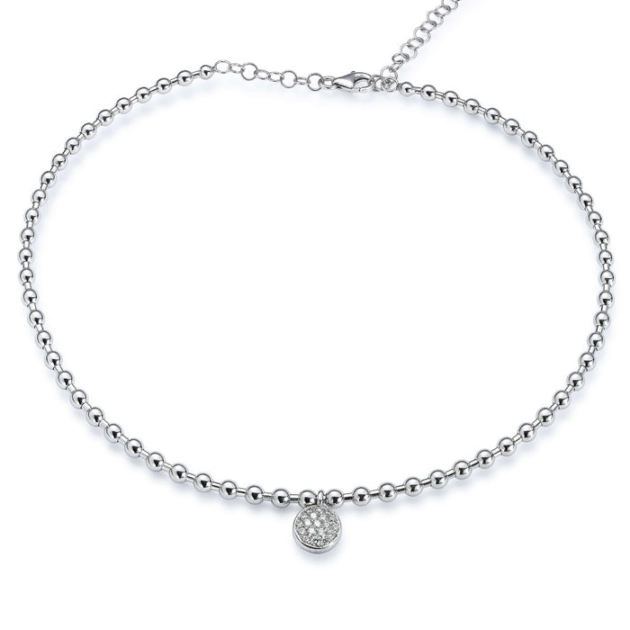 Gargantilla choker Bubbles oro blanco con circulo de diamantes- Ref J5367CB_Chocrón Joyeros