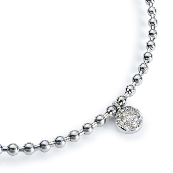 Gargantilla choker Bubbles oro blanco con circulo de diamantes- Ref J5367CB_Chocrón Joyeros