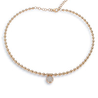Gargantilla choker Bubbles oro rosa con circulo de diamantes- Ref J5368CB_Chocrón Joyeros