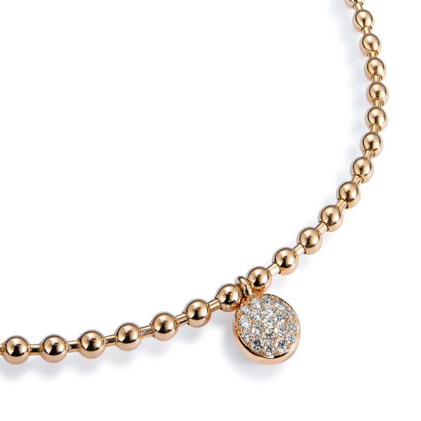Gargantilla choker Bubbles oro rosa con circulo de diamantes- Ref J5368CB_Chocrón Joyeros