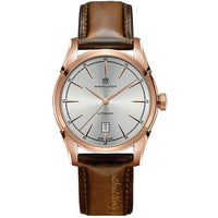 Hamilton-reloj-Precio Oficial-marron-rosa-plata