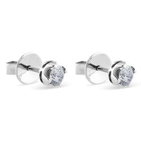 Pendientes de diamantes en oro blanco con 4 garras de 0,66 quilates