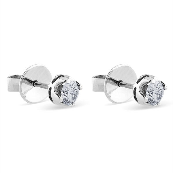 Pendientes de diamantes en oro blanco con 4 garras de 0,66 quilates