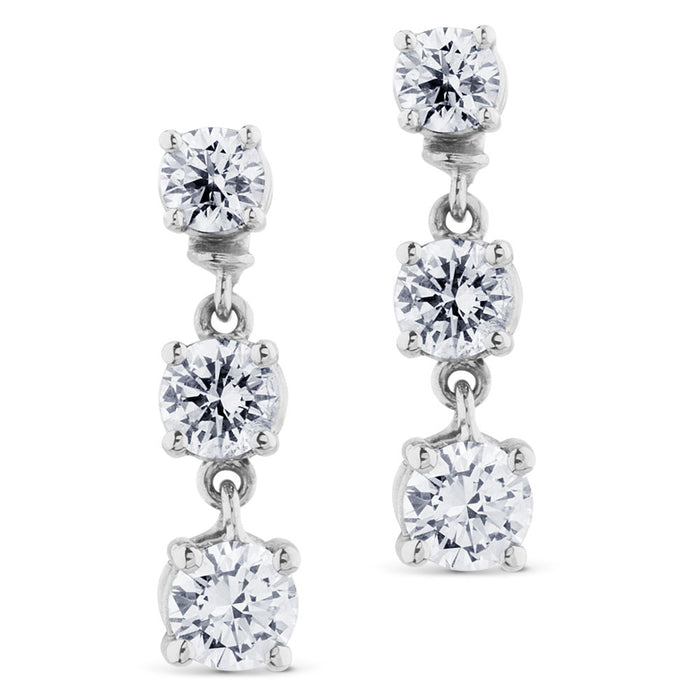 Pendientes-desmontables-oro-blanco-diamantes - Ref J3811PB