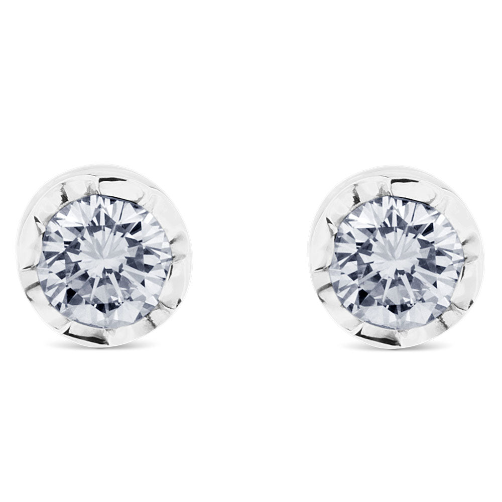 Pendientes-oro-blanco-diamantes - Ref. J3822PB