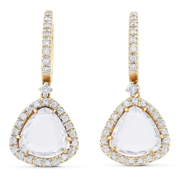 pendientes-oro-rosa-diamantes-cristal-roca - Ref J4454PB