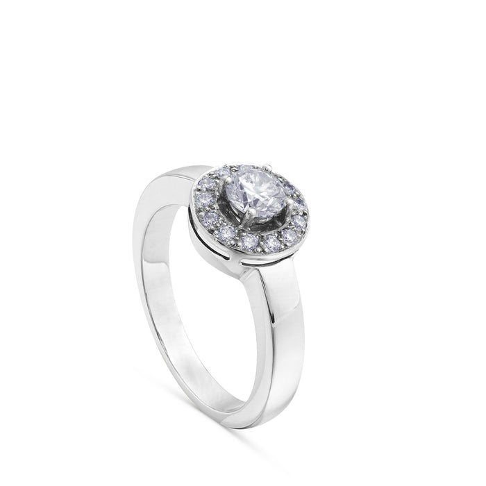 Anillo-compromiso-solitario-oro-blanco-diamantes |Ref J5005SB|Chocrón Joyeros