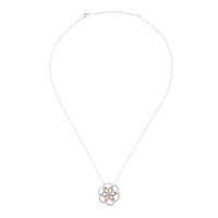 Colgante "Hypnose" de oro blanco y oro rosa con diamantes en forma de flor