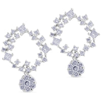 Pendientes-oro-blanco-diamantes - Ref J4623PB