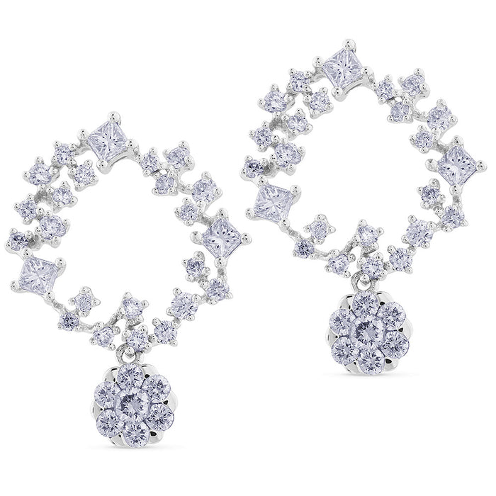 Pendientes-oro-blanco-diamantes - Ref J4623PB