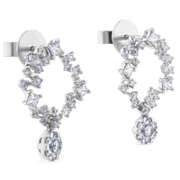 Pendientes "Universe" de oro blanco con diamantes