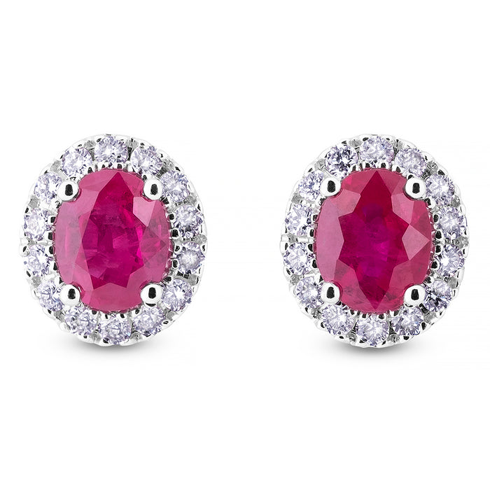 Pendientes-oro-blanco-rubies-orla-diamantes - Ref J4836TB