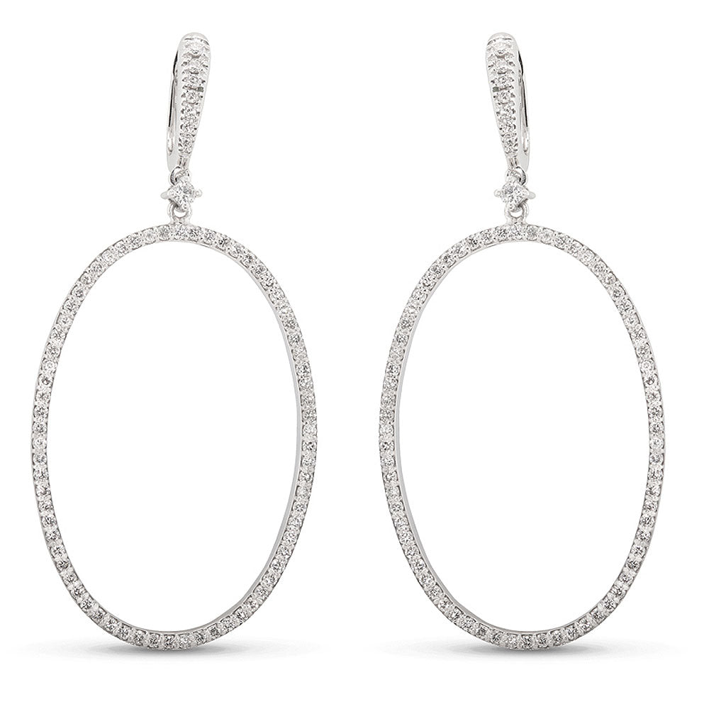 Pendientes-oro-blanco-circulo-diamantes - Ref J4862PB