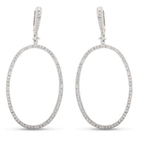 Pendientes-oro-blanco-circulo-diamantes - Ref J4862PB
