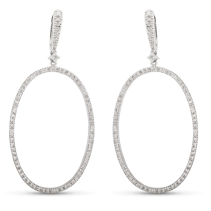 Pendientes-oro-blanco-circulo-diamantes - Ref J4862PB