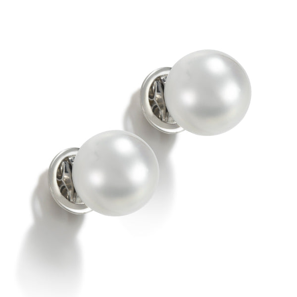Pendientes de perlas australianas en oro blanco (9/10 mm)