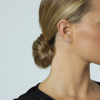 Pendientes GeometriCh de oro blanco con diamantes