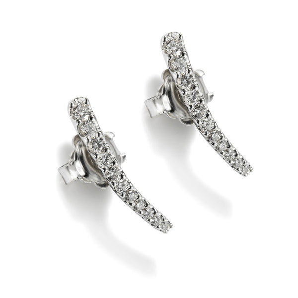 Pendientes GeometriCh de oro blanco con diamantes