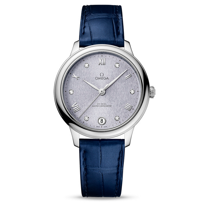 OMEGA_DeVille_Prestige_34mm_Acero_Piel_Esfera_Plata_Brillantes_Automatico_Distribuidor_Oficial_Chocron_Joyeros