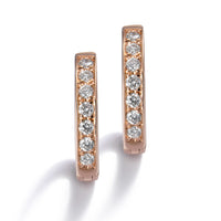 Pendientes-aros-pequeños-oro-rosa-diamantes-carril - Ref J5052PB_Chocrón Joyeros