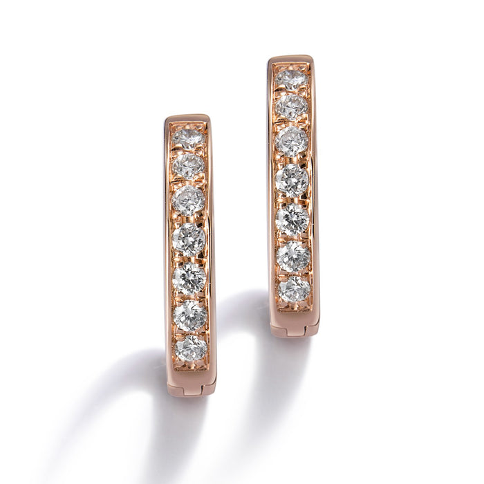 Pendientes-aros-pequeños-oro-rosa-diamantes-carril - Ref J5052PB_Chocrón Joyeros