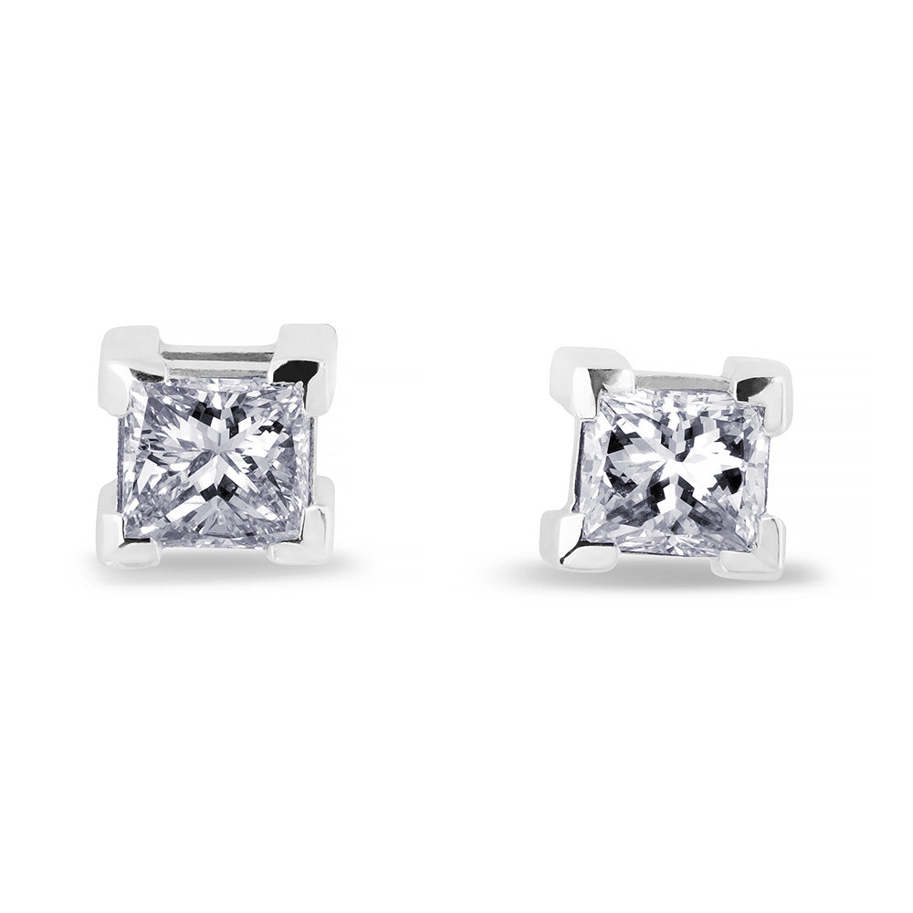 Pendientes-princesa-oro-blanco-diamantes - Ref J4363TB