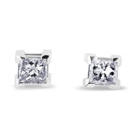 Pendientes-princesa-oro-blanco-diamantes - Ref J4363TB
