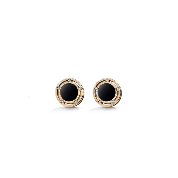 Pendientes-damiani-dside-oro-rosa-diamantes-onix - Ref 20080431
