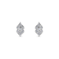 Pendientes-moriscos-oro-blanco-diamantes - Ref J4327PB
