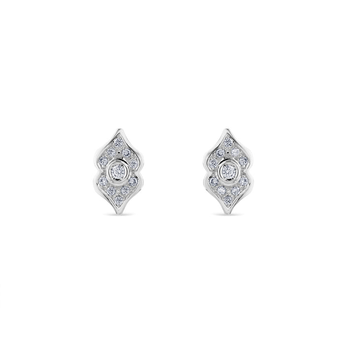 Pendientes-moriscos-oro-blanco-diamantes - Ref J4327PB