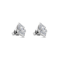 Pendientes moriscos de oro blanco con brillantes