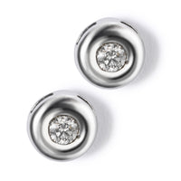 Pendientes-oro-blanco-diamantes-chaton-0.14-quilates - Ref J5403TB_Chocrón Joyeros