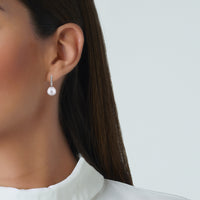 Pendientes de oro blanco con perlas australianas y diamantes