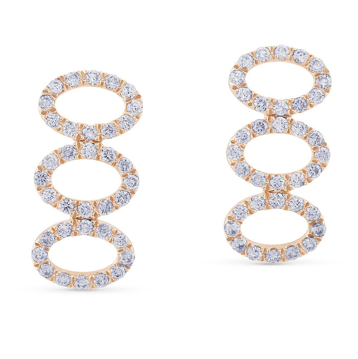 Pendientes-oro-rosa-ovales-diamantes - Ref J4581TB